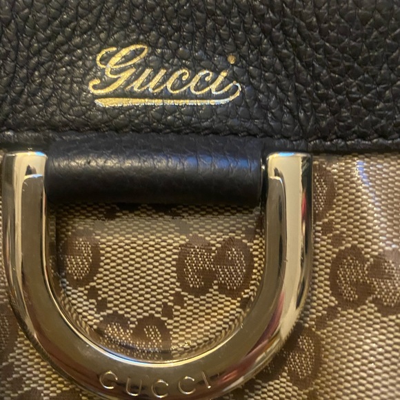 Gucci Beige/Brown Guccissima Patent Leather Abbey D-Ring Crossbody Bag - Picture 2 of 8